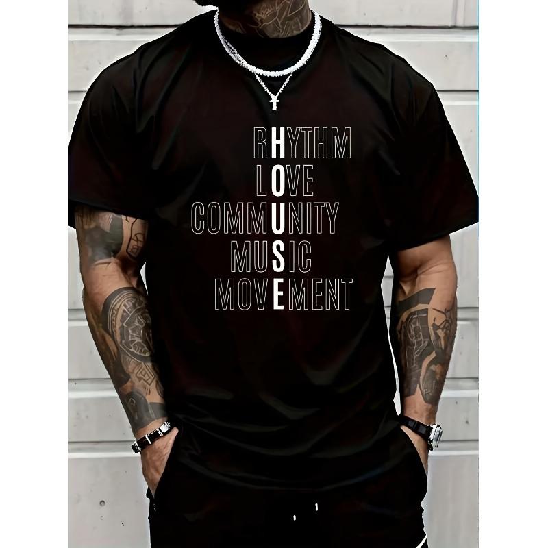 

European sizes T-Shirt For Edm Fan, Raver, House Music | Women S Men S Black Vacation Crew Neck Short Sleeve Classic Fit Holiday T-Shirt Summer Tee S чёрный