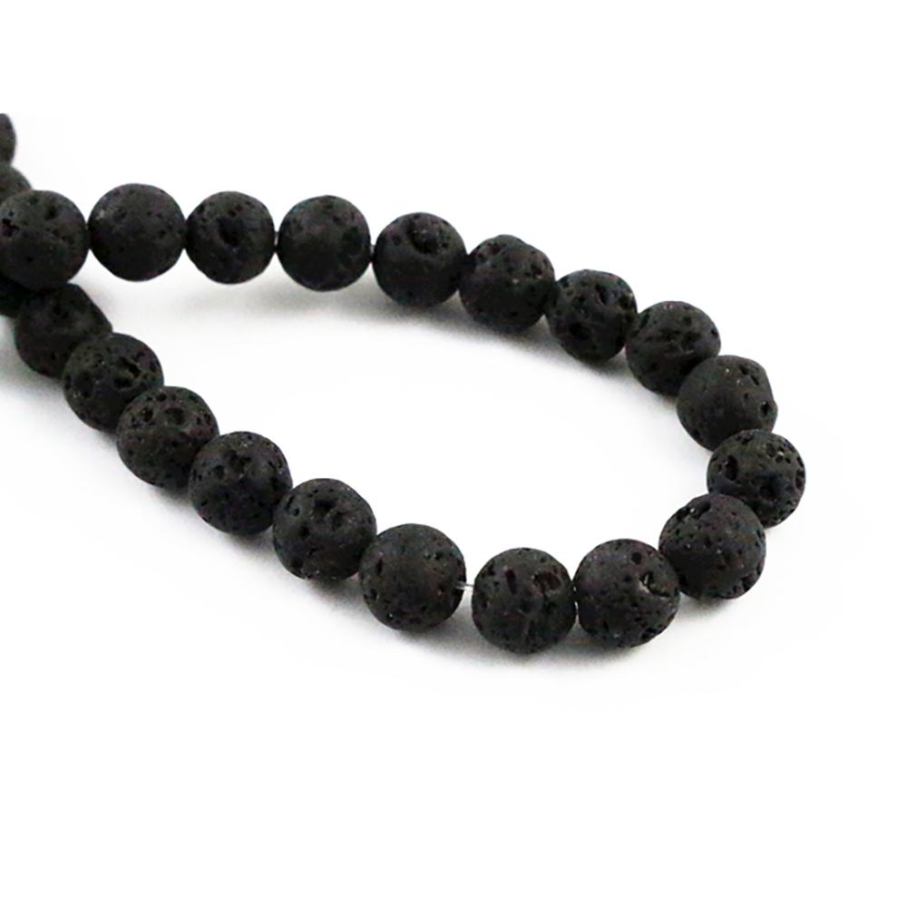 

8mm 45pcs/string Natural Volcanic Stone Lave Natrual Stone Round Beads For Bracelet Necklace DIY Jewelry Making Accessories