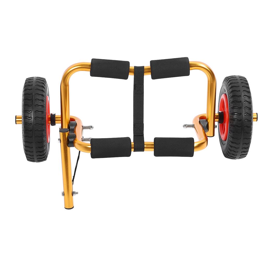 Canoe Carrier Dolly With 10in Solid Tires Adjustable Foldable Aluminum Universal Fit for Kayaking Small Boats