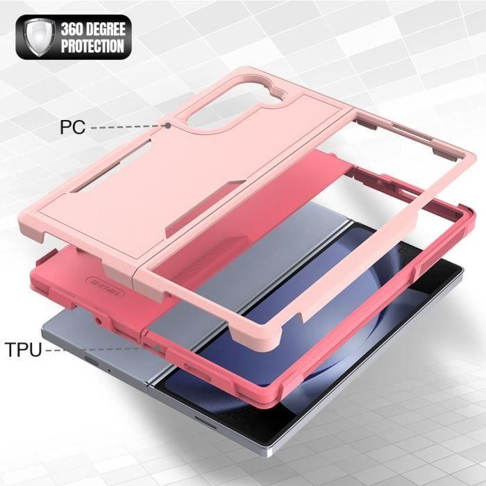 Case for Samsung Galaxy Z Fold 6, Ultra-Resistant Hard Full Protection - Pink
