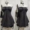TrendHub Gótico Y2K Tops de Mujer sin Tirantes Sexy Ajustados Chic Casual Chaleco Corto Rayado Rock Punk Hip Hop Estética Retro Ropa de Calle Femenina