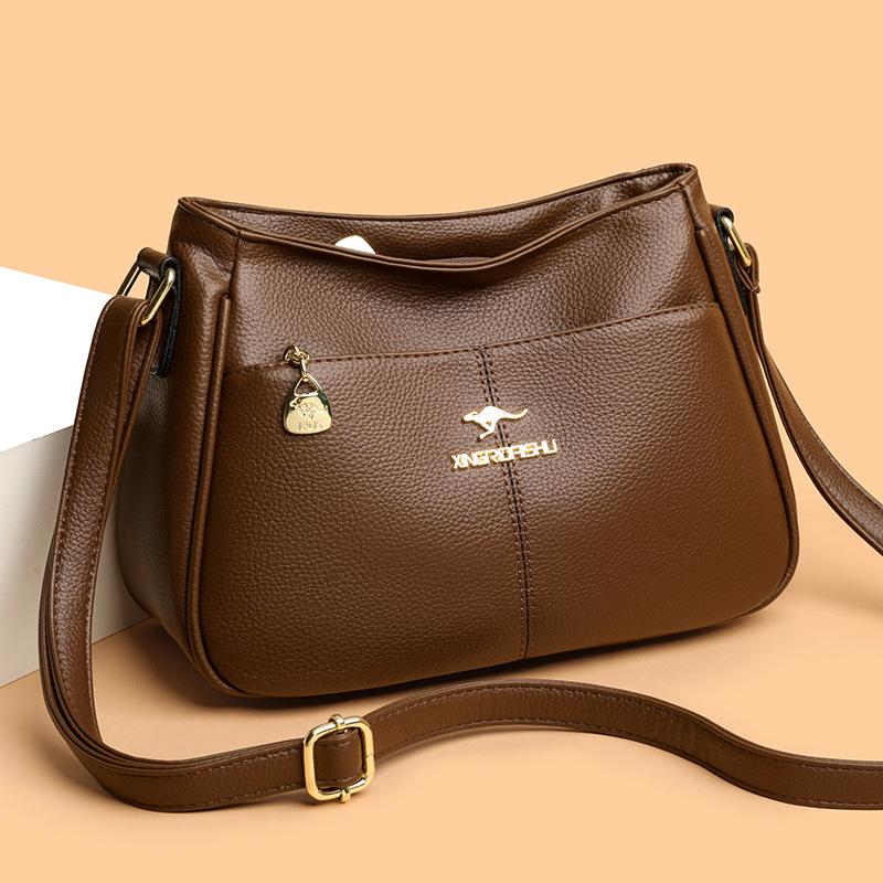 Single-shoulder Bag, Retro Multi-pocket Crossbody Bag, Women's Fashionable Mobile Phone Bag, Lightweight Shopping Bag