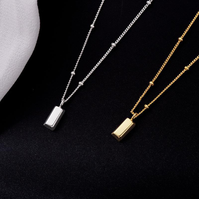 Banyan Tree S925 Silver Gold Bar Necklace: Trendy Luxury Clavicle Chain for Women 2023
