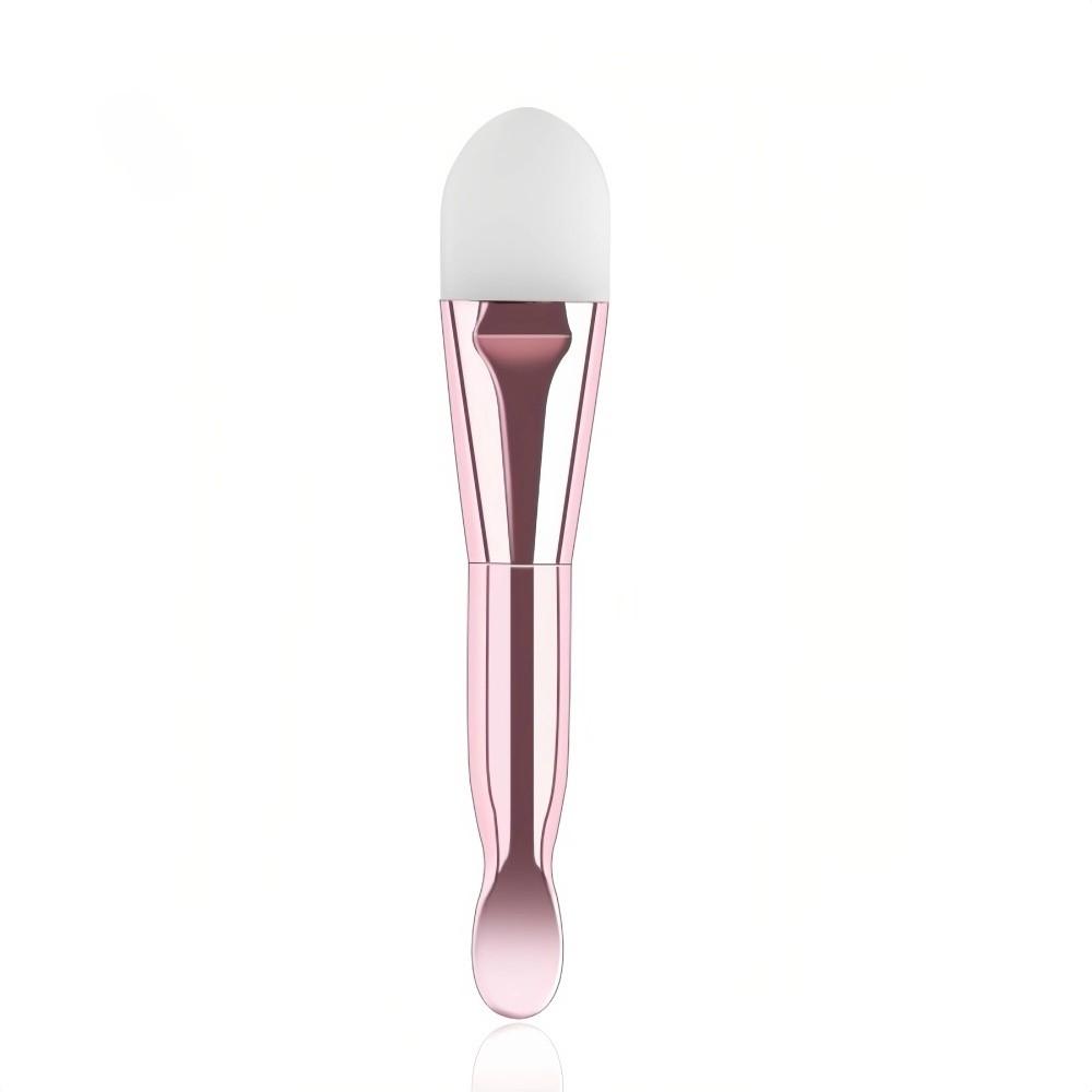 Chrome Handle Silicone Face Mask Brush Soft Hair Foundation Applicator  Skincare Products