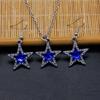 3pcs Rhinestone Star Drop Earrings Necklace, Fashionable Y2K Cute Style, Ladies' Dating Gift Vintage Gothic Charm Pentagram Jewelry Set Accessory