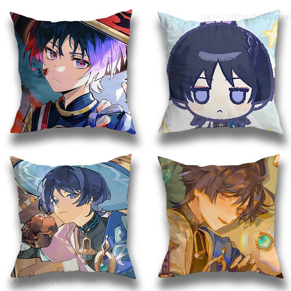Genshin Impact Wanderer pillowcase casual style decoration, suitable for home decoration (excluding pillow core)