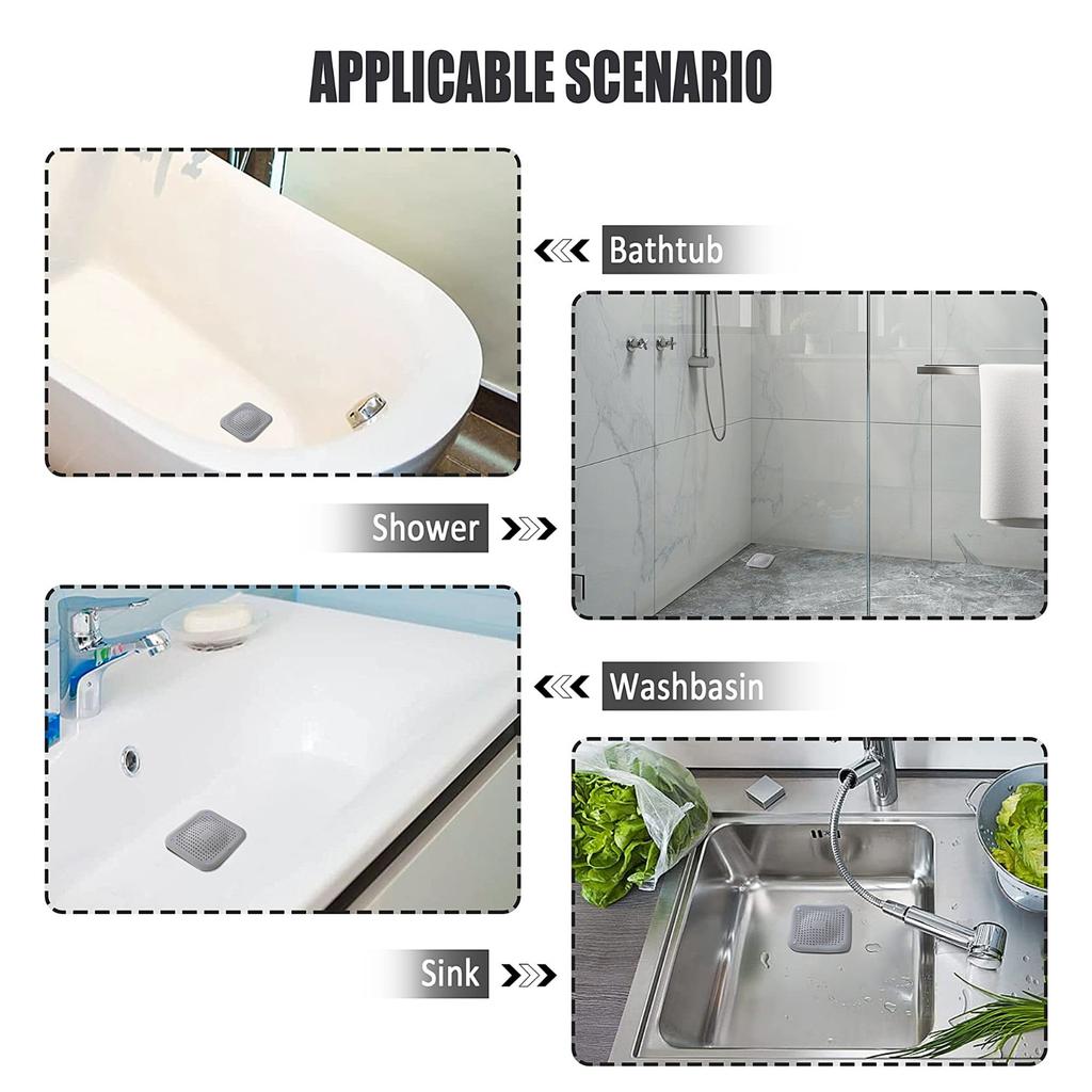 4 bucăți chiuvetă de bucătărie anti-înfundare silicon podea capac baie păr filtru canalizare plasă filtru