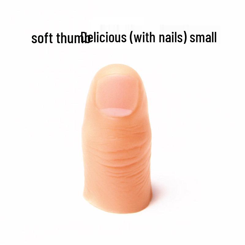 Magic Thumb Tip Silk Vanish Prop - White Fake Finger for Close-up Illusions