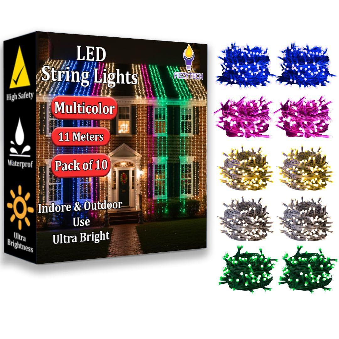 

11 Meter 40 LEDs Decorative String Light | Multicolor LED Fairy Light for Diwali, Christmas, Weddings & Home Decoration