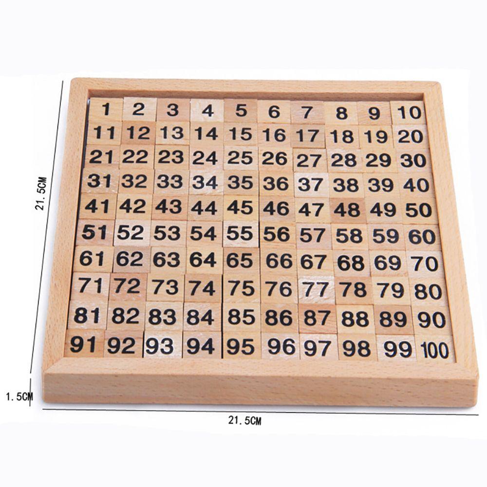 Mathematics Toy Early Learning Wooden Numbers Board 1-100 Consecutive Counting Game Sorting Blocks
