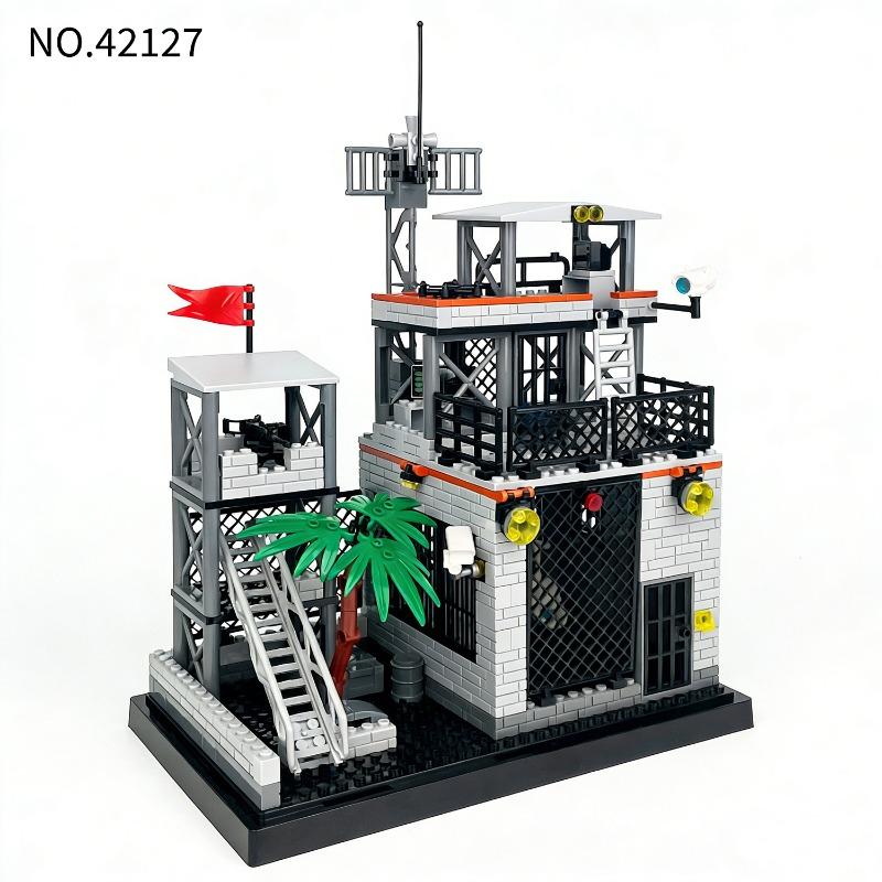 Yaman base 42127 military building model children's educational assembly small particle building blocks toy base, birthday gift.
