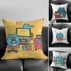Pillow Case B-Bugcat C-Capoo Home Dorm Chair Back Short Plush Double-sided Printing Office Nap Time Cushion Cover
