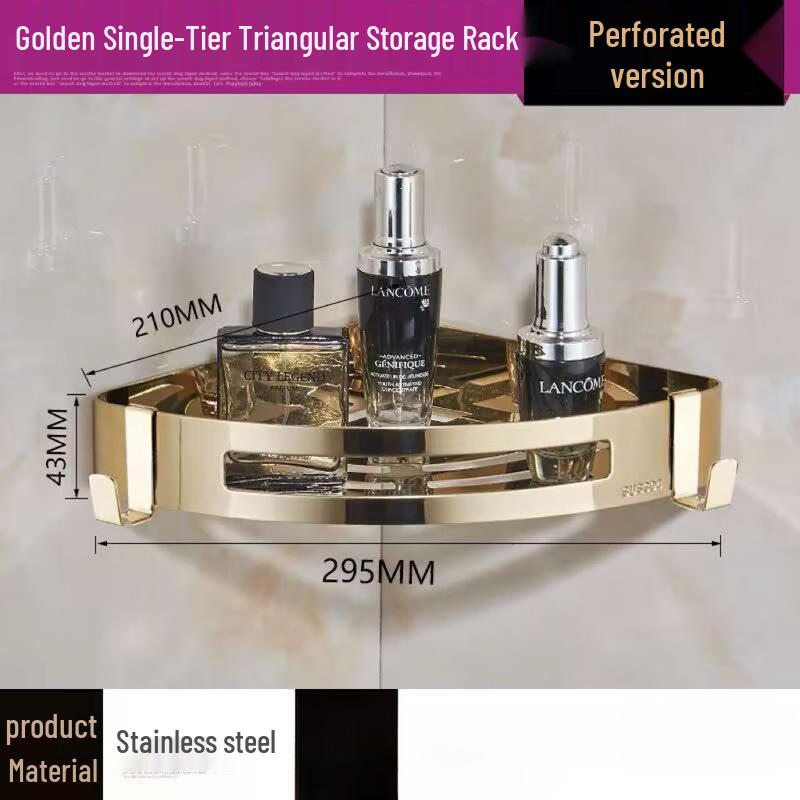 Wall-Mounted Triangle Bathroom Shelf