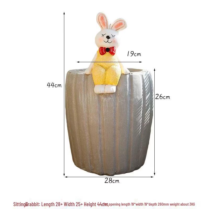 Милая Мультяшная Садовая Статуэтка Кролика