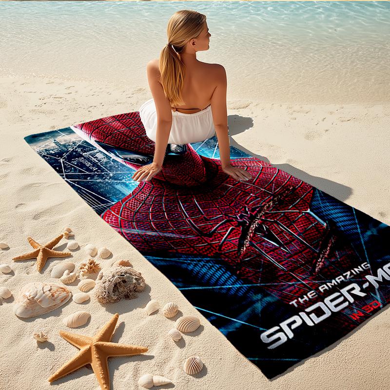 1Pc Spiderman Urban Heroism Beach Towel, Quick Dry, Multi-Use for Beach Pool Gym Yoga Home Travel, Christmas, Halloween, Xmas Gift S929469