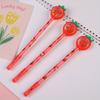 Back to school season 10pcs 0.5mm creative strawberry sequins neutral pen vegetable shape black fountain pen student gift prize stationery