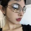 New Metal YK Sunglasses Hollow Female European and American Personality Spice Girls Bouncing Party Sunglasses Fashion Trend