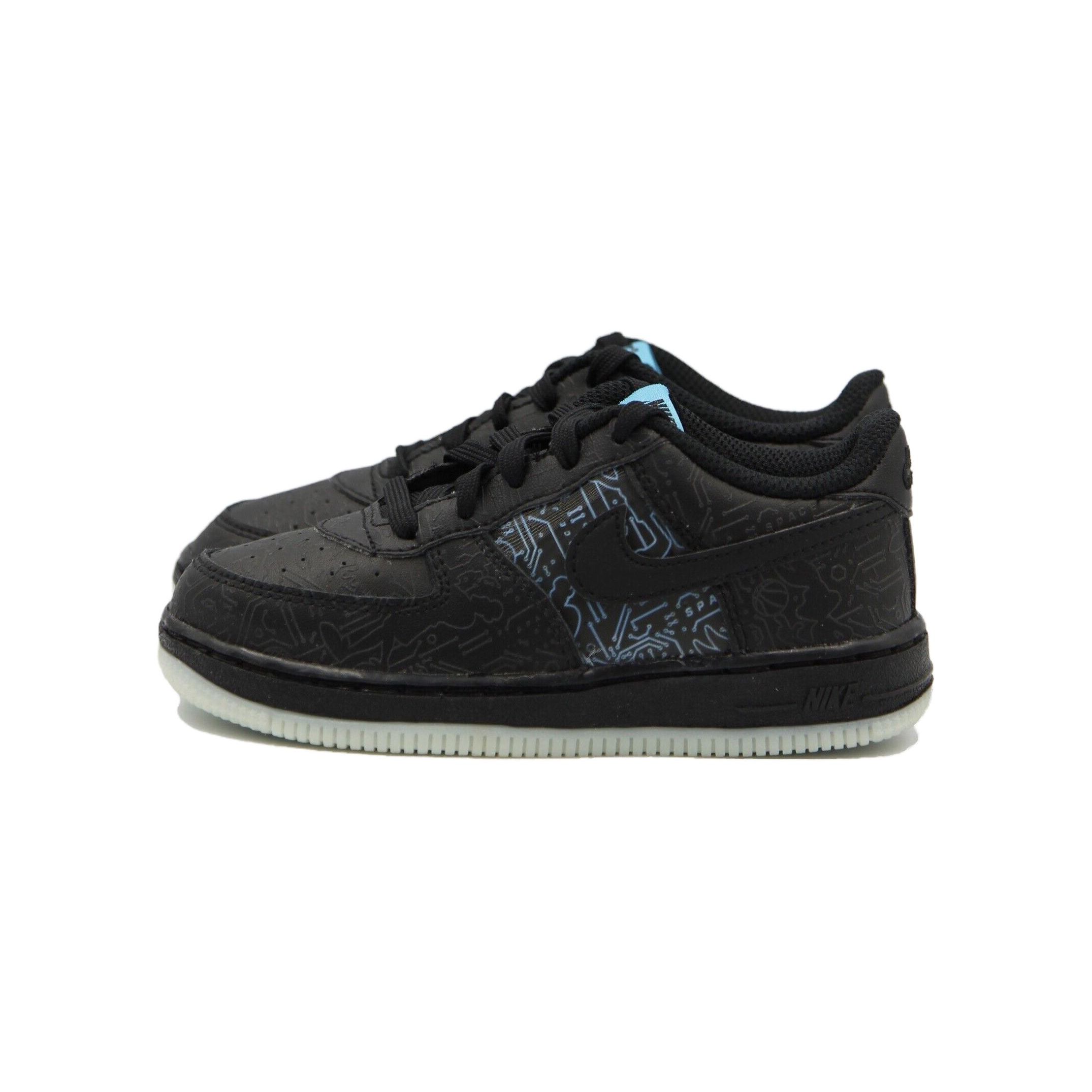 Space Jam x Nike Air Force 1 07 TD Computer Chip Baby Sneakers Black Light-Blue-Fury DN1436-001 27