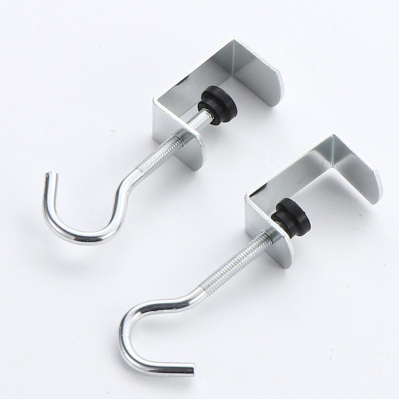 1 Pieza Ganchos de Mesa de Acero Giratorios 360° - Gancho Desmontable para Borde de Escritorio Percha para Auriculares de Juego Gancho Colgante para Almacenamiento de Mochilas