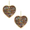 Book Lovers Heart Librarian Ornament Gift For Her Librarian Book Ornament Lover Bookworm Acrylic Ornament  2pcs 2D Flat