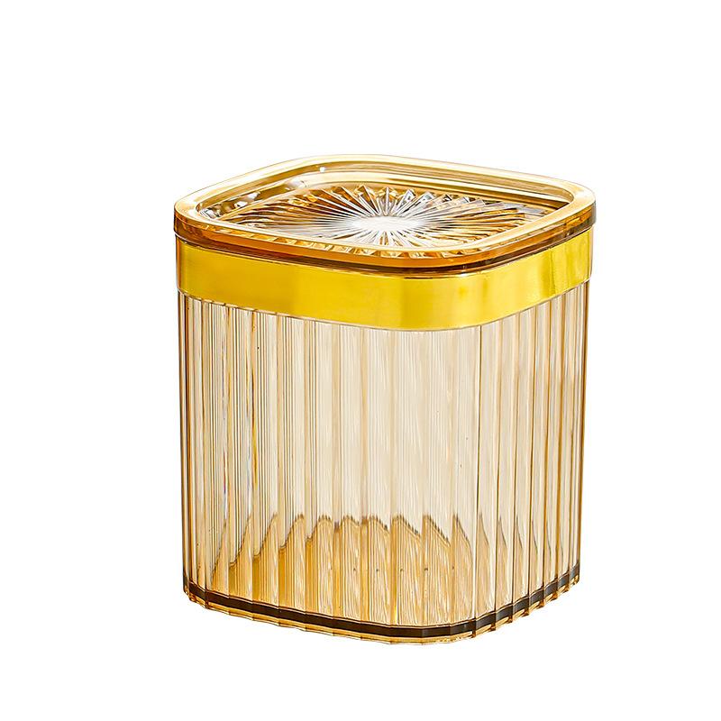 Plastic sealed can, milk powder can, square round with lid, food jar, kitchen, grain storage box, storage tank