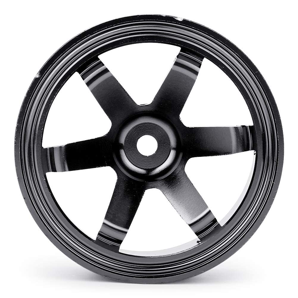 4pcs RC Wheel Hubs, Aluminum Alloy Wheel Hubs for 110 Scale Flat Running Drift RC Cars, 52mm Diameter, 26mm Width, 12mm Connector, High Strength,