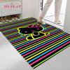 Hello Kitty Neon Stripes carpet Camping Trip Suitable For All Seasons Nap carpet Outdoor Plush carpet Bedroom