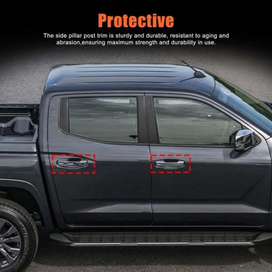ABS Glossy Black Door Bowl Sticker Trim Cover For Mitsubishi L200 Triton 2024-25