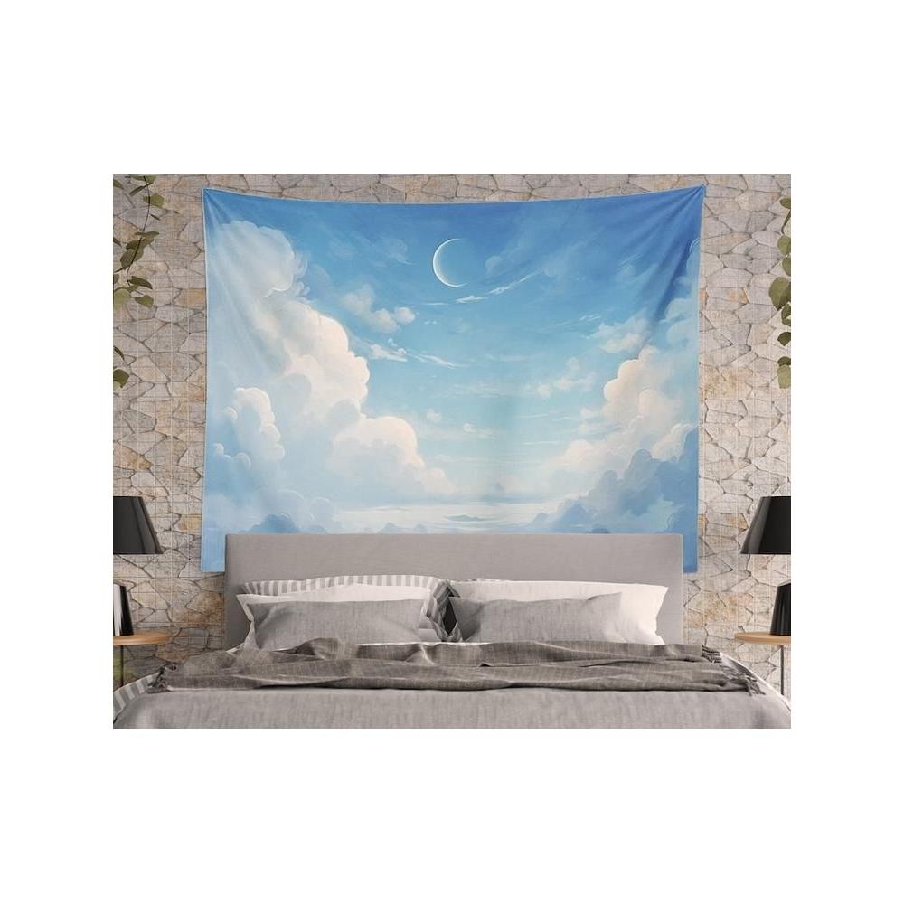 Tapestry oil painting sky white clouds 75x100