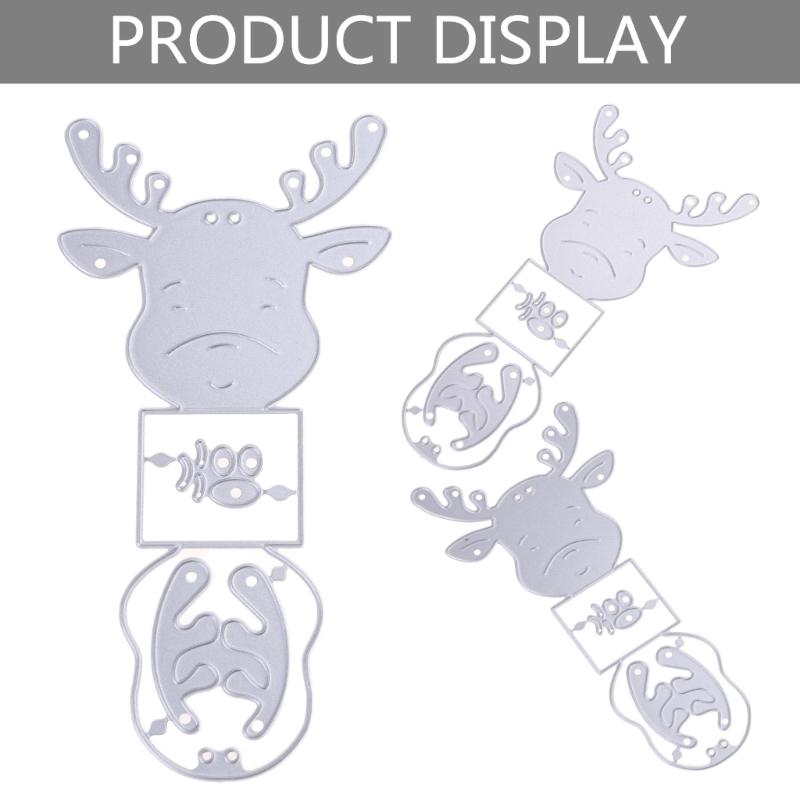 Christmas Cutting Dies Reindeer Die Cuts Templates for Card Making Scrapbooking DIY Papercraft Album Crafts