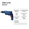 Bosch GBM 13 RE 600W Corded Electric Drill CN Plug (adapter Included)