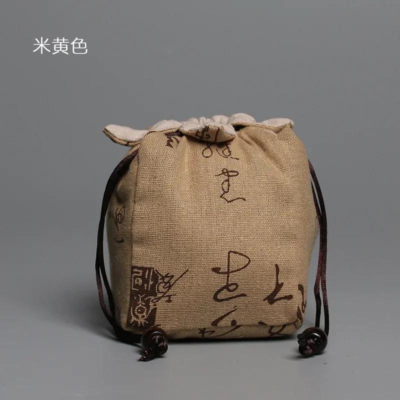 Thickened Cotton Storage Bag Ceramic Covered Bowl Teacup Travelling Drawstring Bags Multi-functional Medium Teapot Cloth Pouch