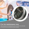 Tire Polish Wax Car Tire Coating Paste Cleaning Wax Deep Nourishing Hydrophobic Stain Remover Automotive Maintenance Solution