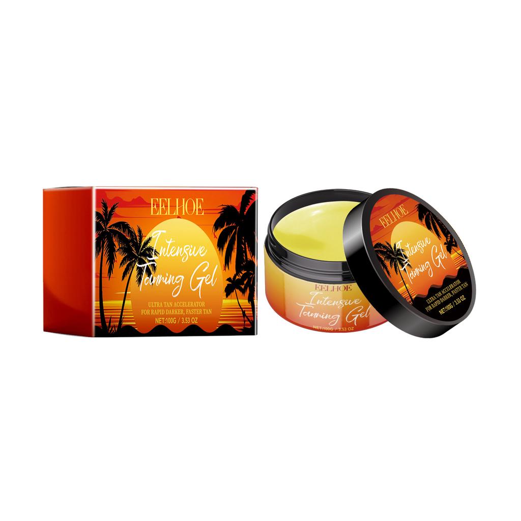 100g Tanning Treatment Gel Summer Beach Beach Quick Tanning Bronzer Naturlig forfriskende og fuktighetsgivende