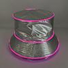 Unisex LED Világítós Hímzett Bucket Kalap Logóval és Egyszínű Lapos Tetővel