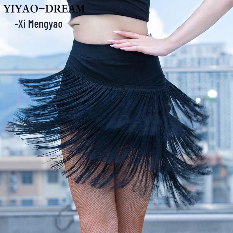 

Женская юбка с кисточками для латиноамериканских джазовых танцев Xi Mengyiyao Medium чёрный