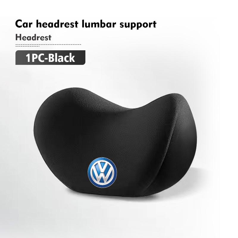 T28Emblems Car Headrest U-shaped Neck Pillow Lumbar Support Accessories For Volkswagen VW Scirocco Passat Polo B5 B6 B7 CC Tiguan S