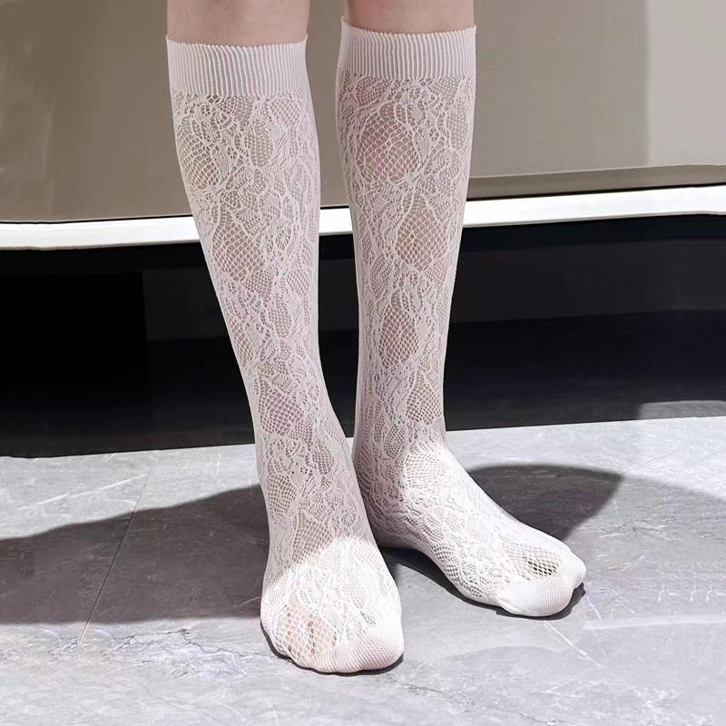 Women's Lolita Lace Mid-Length Breathable Socks for Spring & Summer