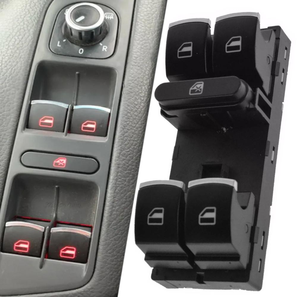 Front Left Power Window Master Control Switch Button For VW Passat B6 Tiguan Golf Jetta CC Caddy Eos 2003-2011