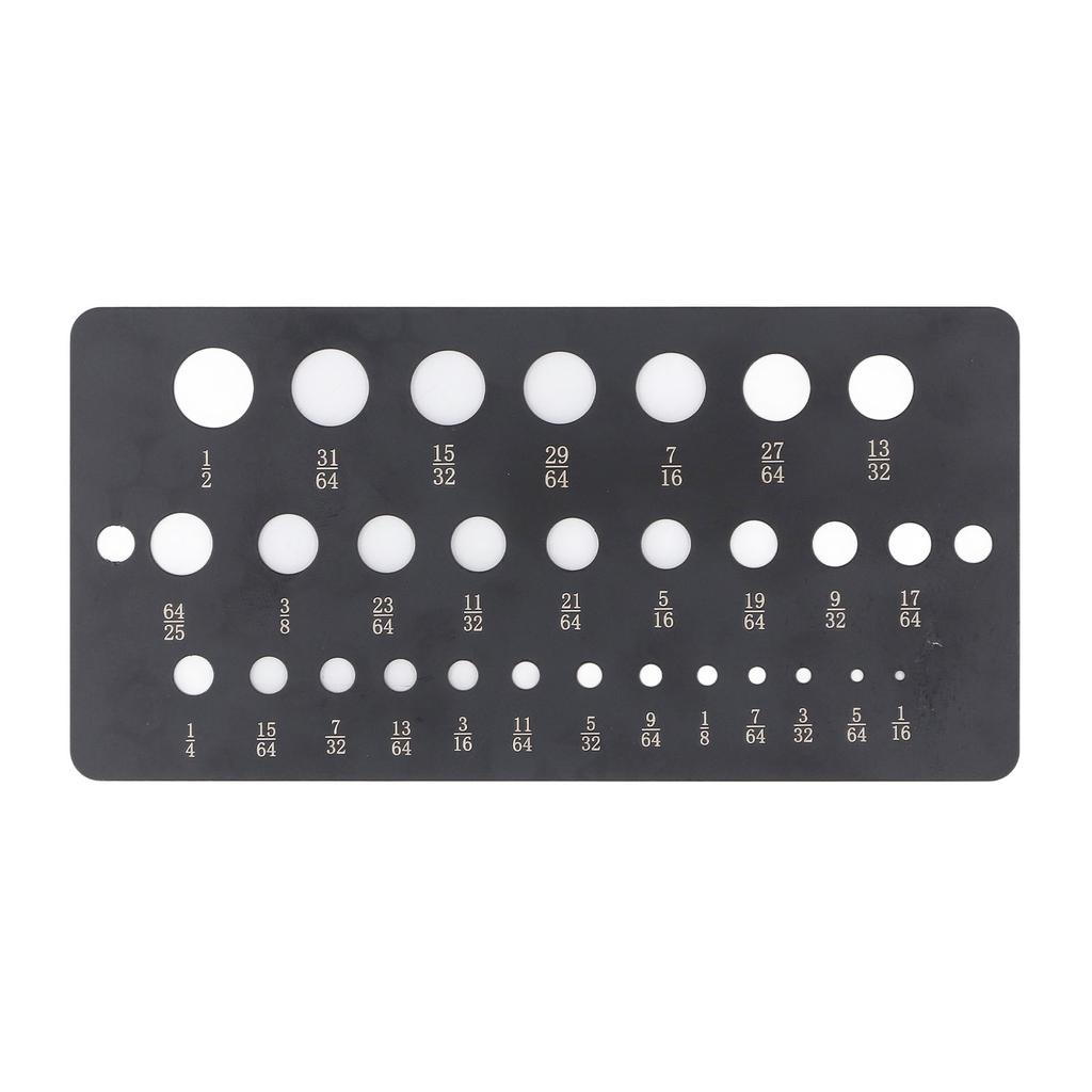 Calibru pentru Burghie cu 29 de Găuri de la 1/16 la 1/2 Inch Decimal Metric Verificator de Mărime pentru Burghie din Oțel Inoxidabil pentru O