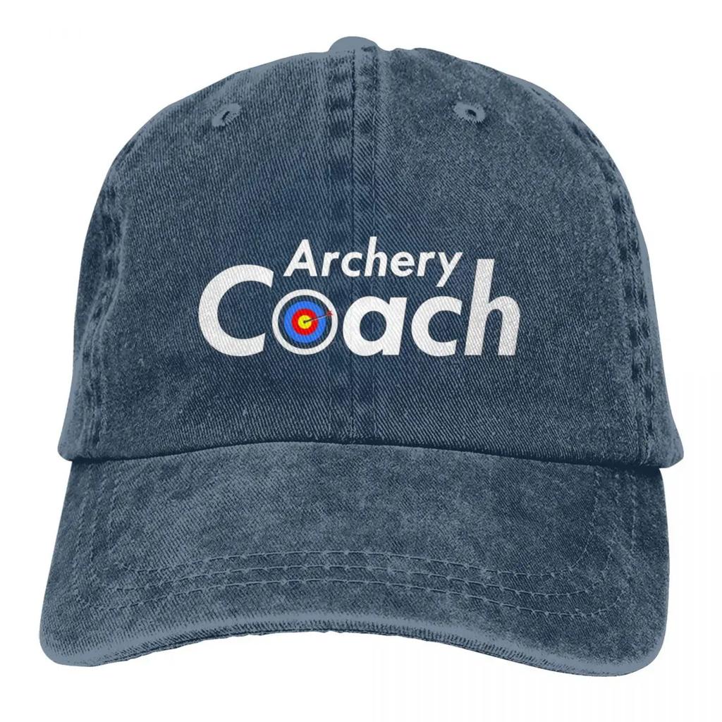 Vintage Archery Bow And Arrow Hunter Hunting Baseball Cap for Men Women Distressed Denim Headwear Adjustable