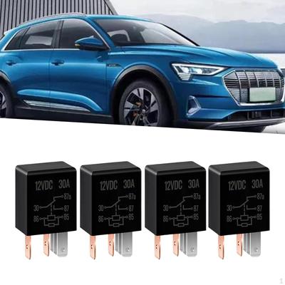 4 Stück Kfz-Relais 5-polig 12V 30A für elektrische Wasserpumpenmotor
