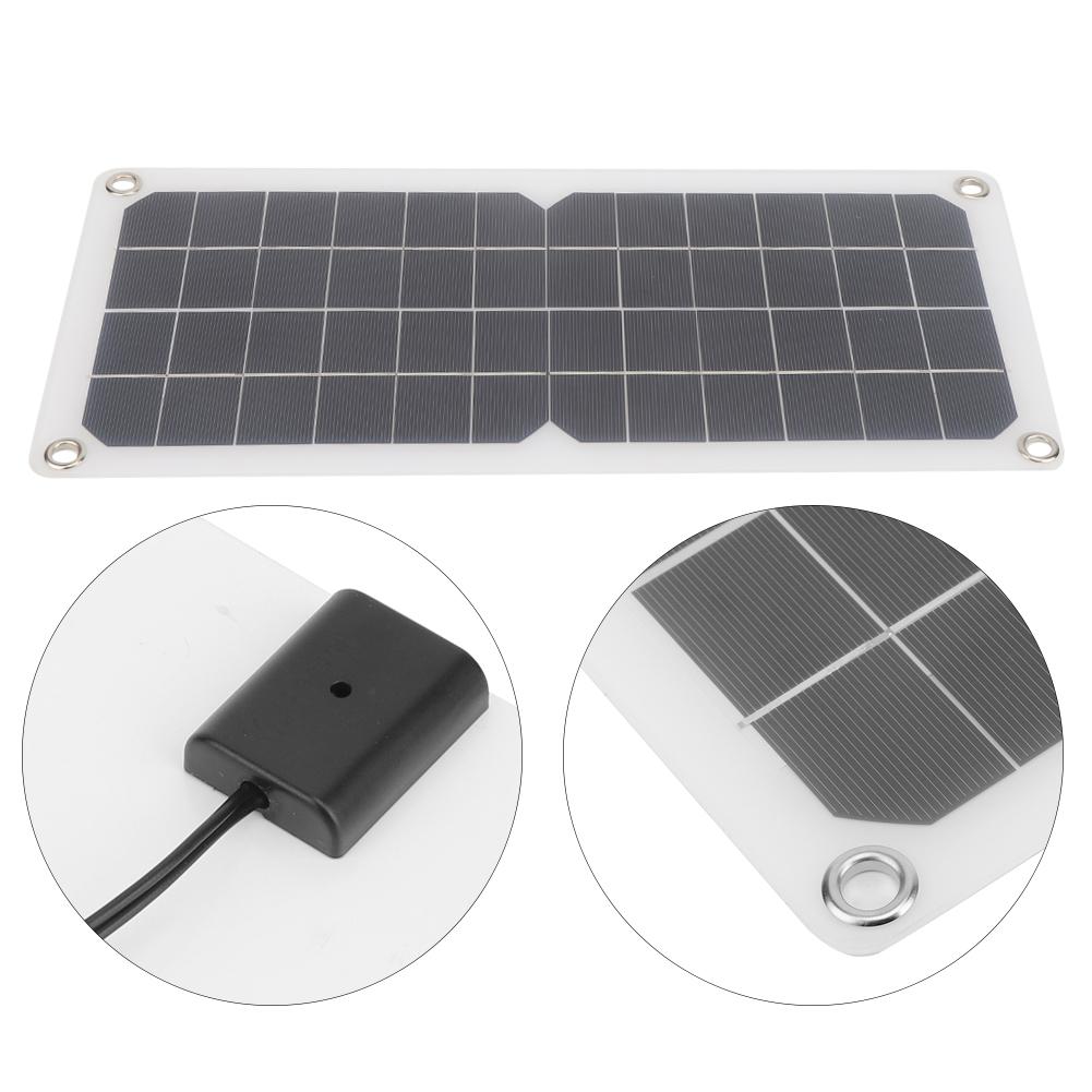 10W18V Car Flexible Solar Panel Charging 12V Battery Dual USB 5V Phone Charge Outer Hanging Backpack Charge