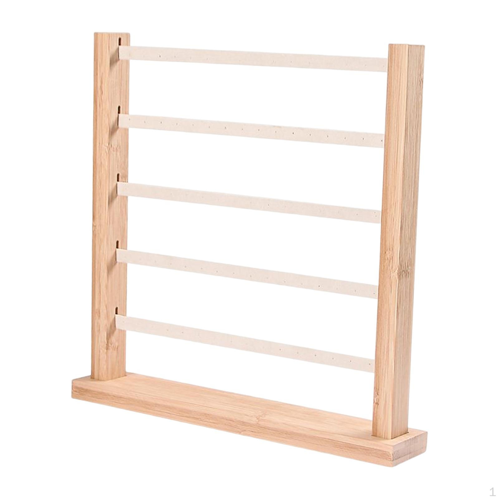 

Earrings Display Earring Holder 5 Tier Ornaments Jewelry Organizer Rack for Showing бежевый