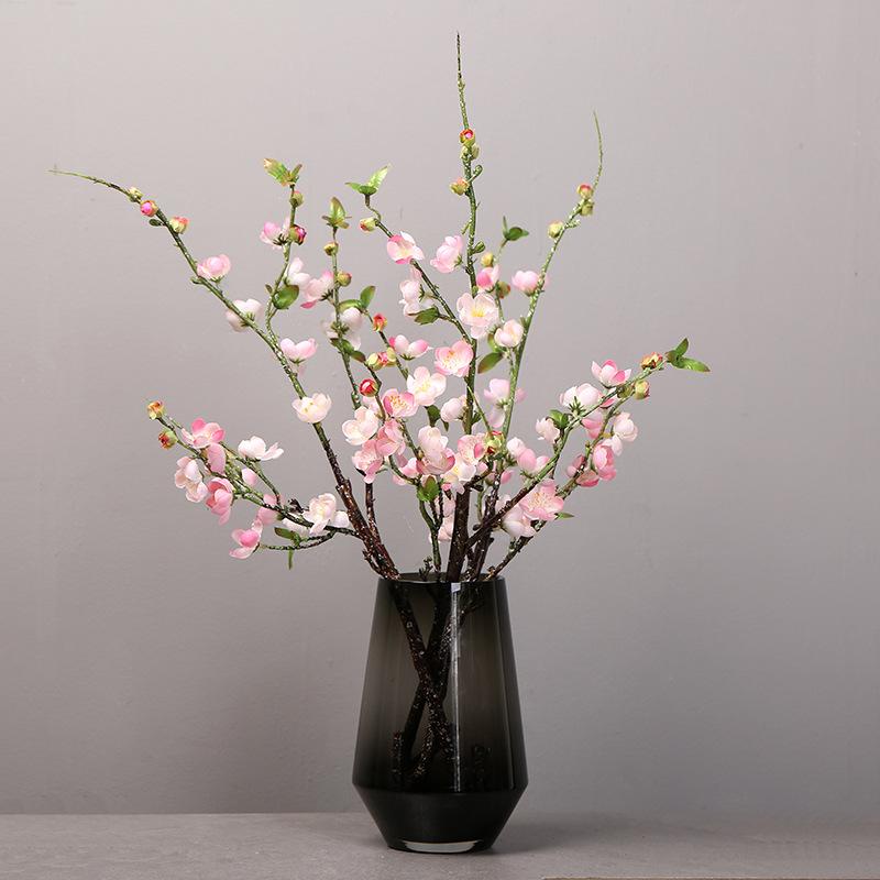 Artificial Cherry Blossom Flower Branches 70cm Silk Peach Spring for Wedding Decora Plum Blossom Wedding Arrangement Accessories