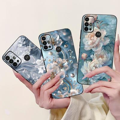 Case For Motorola Moto G30 G20 G10 Phone Cover New Fashion Flower Soft Silicone Matte Bumper On Moto G20 XT2128-1 G 10 G 30 Capa