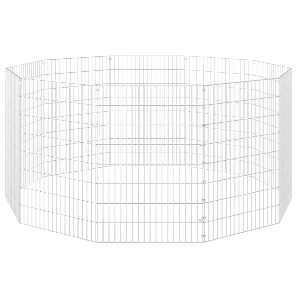 Vidaxl Kojec Dla Zwierząt, 10 Paneli, 54X80 Cm, Galwanizowane Żelazo