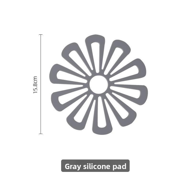 Soft Rubber Hollowed-out Heat Insulation Pad, Thickened Anti-scalding Dish and Table Mat, Round Anti-slip Cup, Bowl and Pot Mat