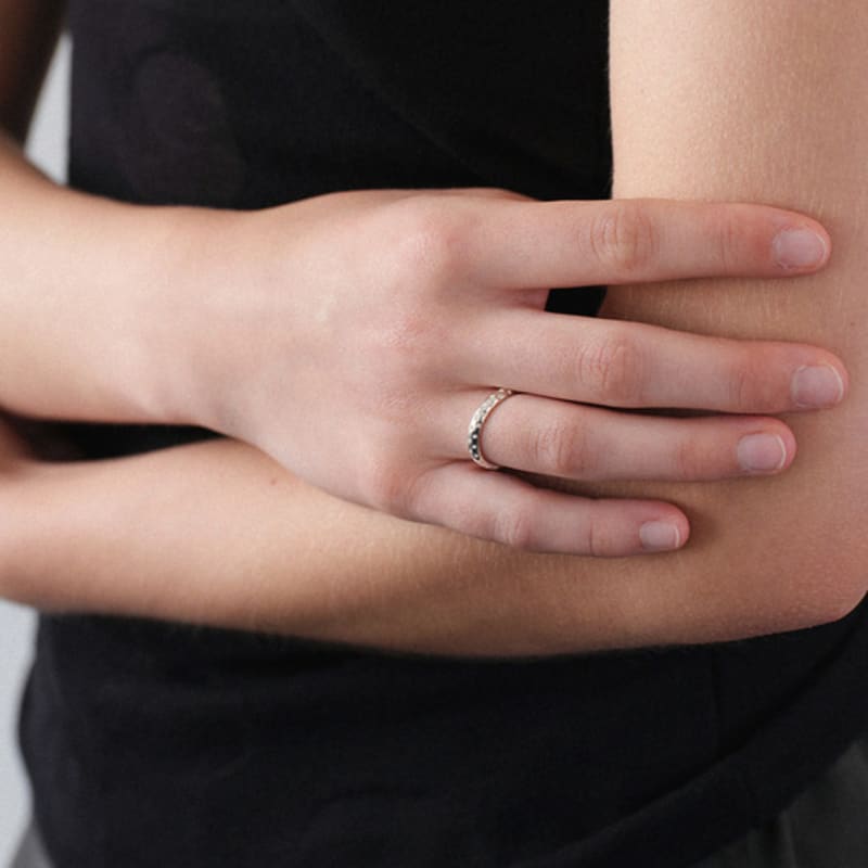 Another Layer Dots Band Ring (silver925)