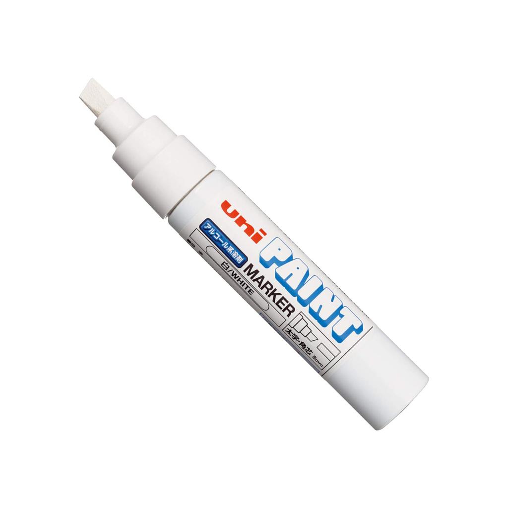 Mitsubishi Pencil Uni Alcohol Paint Markers, Bold, White, 5-Pack, PXA300.1